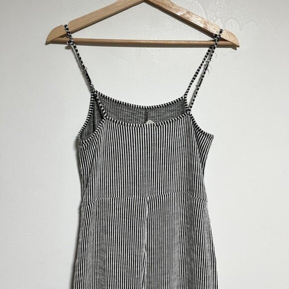 Caution to the Wind Black & White Striped Sleeveless Jumpsuit  - Size S - Picture 8 of 9